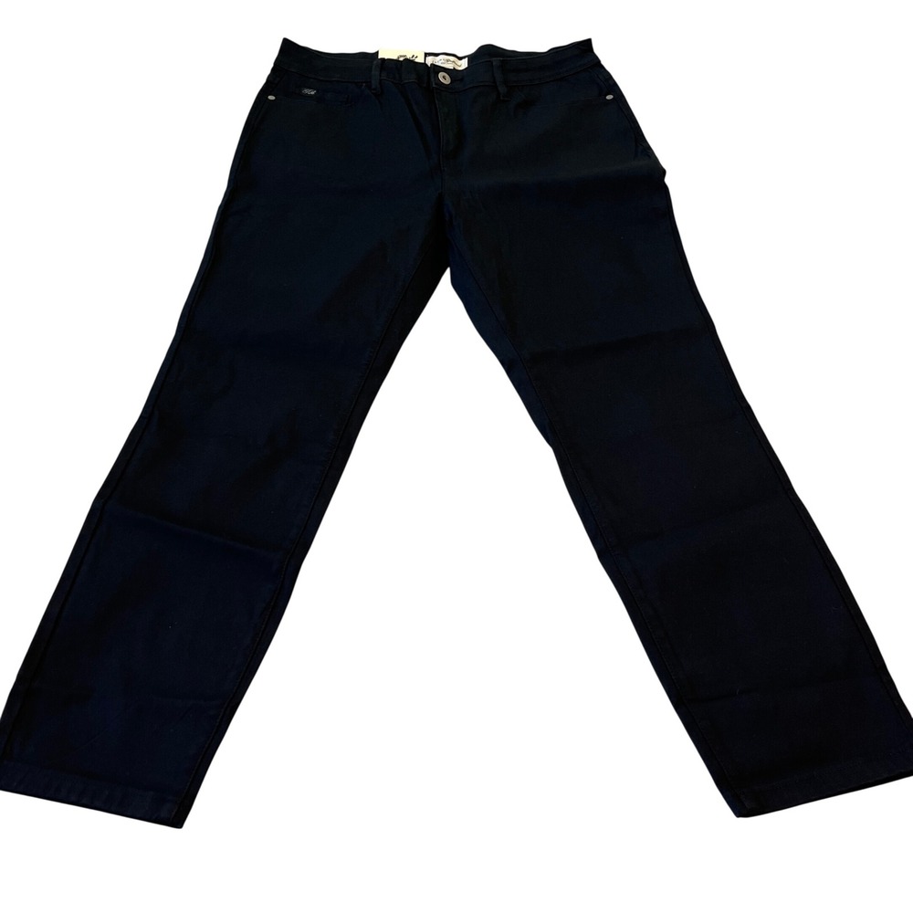 Jachs Girlfriend‎ New York Womens Black Straight Leg Pants Size 10 Cotton Blend